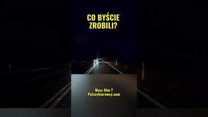 Noc, zagrożenie i sekunda decyzji  Mrugać czy hamować? #droga #noc #bezpieczeństwo