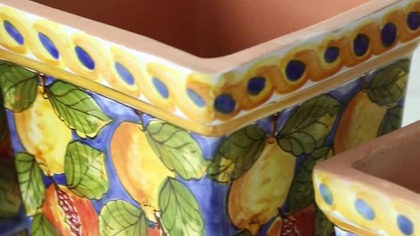 Ręcznie malowane doniczki włoskie | Vaso di Melograni #shorts #doniczka #ceramika