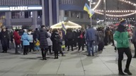 2022-02-24 Katowice Rynek, 19:45, bardziej spotkanie samych Ukraińców, niż wiec poparcia...