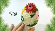 Wiosenna, duża pisanka wielkanocna. Łatwa.  Jak zrobić? DIY