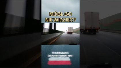 Zmiana pasa w ciemno  Sekunda i byłby dramat widziałeś to? #droga #uwaga #shorts #polscykierowcy