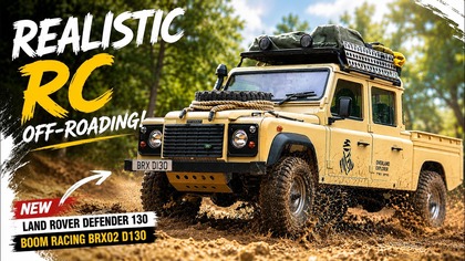 Realistic RC Off-Roading: New Land Rover Defender 130 Boom Racing BRX02 D130