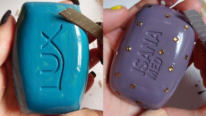 Soap Carving ASMR Relaxing Sounds no talking Satisfying ASMR Video #soapcarving #soapcuttingvideo