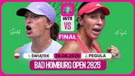 ŚWIĄTEK VS PEGULA NA ZYWO - FINAŁ - WTA 500 W BAD HOMBURG - 28. 06. 2025r.
