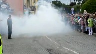 Palenie gumy w Mrągowie
