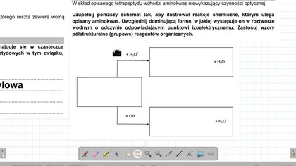 ZADANIE 35 i 36 CKE 2021 MARZEC PEPTYDY I AMINOKWASY. Poniżej przedstawiono, za pomocą trzyliterowych symboli aminokwas&oacute;w, wz&oacute;r pewnego 
