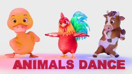 Cartoon Farm Animals Dance for Kids