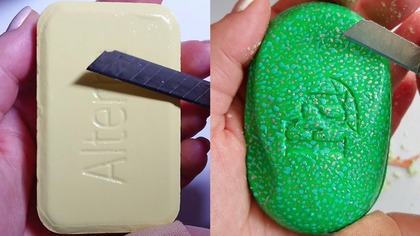 Soap Carving ASMR Relaxing Sounds no talking Satisfying ASMR Video #soapcarving #carvingsoap #asmr
