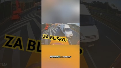 Za blisko? To już nie jazda, to hazard  #polskiedrogi #wypadek #polscykierowcy #crash #driving