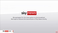 Sky News-Plansza z przeprosinami - awaria Microsoftu  Apology board -Microsoft crash (19. 07. 2024)