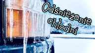 Śnieg z naczepy.  Poranne obejście auta.