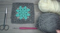 Kwadrat na szydełku.  Crochet square #404