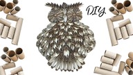 Zrobiłam fantastyczną sowę z rolek po papierze!  Zobacz to!  Recykling  DIY