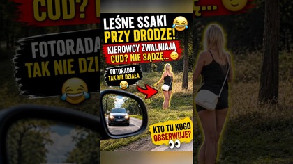 Leśne ssaki przy drodze  Kierowcy od razu zdjęli nogę z gazu #polskiekierowcy #humor #droga