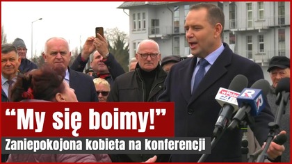 Nawrocki uspokajał kobietę na konferencji! Niespodziewana sytuacja | Gazeta.pl