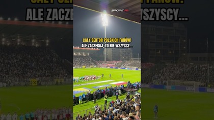 Polacy są tak liczni na meczu z Bośnią i Hercegowiną, że część nie zmieściła się na sektorze gości 
