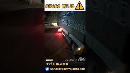 Zahaczenie naczepą o ciągnik #polscykierowcy #rikordwidjo #polska #dashcam #cars #shorts