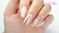 Neon zebra  nails art tutorial / Molly Lac /allepaznokcie
