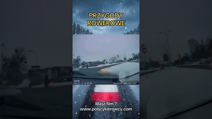  Pod prąd i przez jezdnię! Chaos na drodze  #rower #ruchdrogowy #dashcam #uwaga