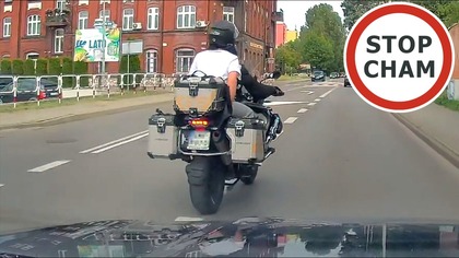Wpychanie się motocyklem i brake check #2316 Wasze Filmy