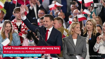 Rafał Trzaskowski wygrywa pierwszą turę.  W drugiej zmierzy się z Karolem Nawrockim [KS Info]