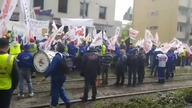 26.05.2021 Protest pracownik&oacute;w kopalni Tur&oacute;w we Wrocławiu