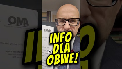 OBWE raport wyda niestety dopiero po wyborach.  Naruszono równość wyborów!
