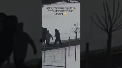 SZOKUJĄCE! PIJANY KIEROWCA WPADŁ DO ROWU I HOLOWAŁ AUTO NA DACHU!