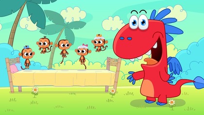 5 Malutkich Małpek Po Łóżku Skakało - Piosenki Dla Dzieci Smoka Edzia