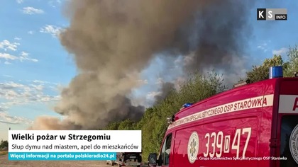 Wielki pożar w Strzegomiu.  Słup dymu nad miastem, apel do mieszkańców [KS Info]