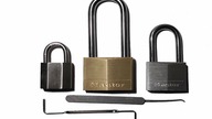 Test tanich kłódek.  Trzy konstrukcje kontra wytrych.  Według mnie szkoda kasy.  MasterLock, Circle