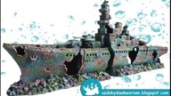 Wrak statku wojennego 70 cm TX-8886 | Wreck of Warship | Statki do akwarium