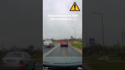 Wyprzedzanie na przejściu dla pieszych, skrzyżowaniu #shorts #rikordwidjo