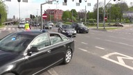 Kolumna z prezydentem Komorowskim w drodze do ECS w Gdańsku.
