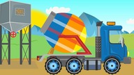 Street Vehicles for Kids - Concrete mixer and pool construction - Maszyny budowlane dla Dzieci