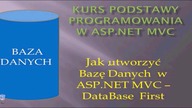 Kurs Podstawy programowania w asp net mvc#5 Jak utworzyć bazę danych w asp net mvc database first