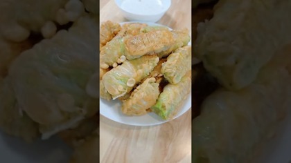 Pyszne gołąbki z pekińskiej kapusty z mięsem mielonym, smażone w cieście naleśnikowym #gotujtosam