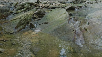 Gentle Stream Cascade for Focus  Soft Water Flow Over Rocks