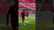 Robert Lewandowski na treningu reprezentacji