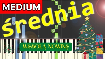  Wesołą nowinę - Piano Tutorial (średnia wersja)  NUTY W OPISIE 