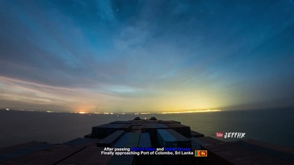 30 dniowy timelapse z pokładu statku