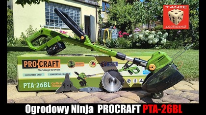 Ogrodowy Ninja Procraft PTS-26BL Podkaszarka, Kosa, Piła i Trymer (4w1)