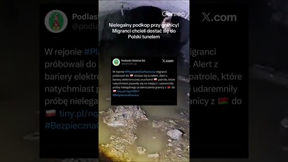 NIELEGALNY TUNEL PRZY GRANICY POLSKIEJ