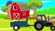 Red Tractor assembly Video animations | Videos for Babies nad Kids - Street Vehicles