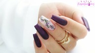 Dark purple nails art tutorial / Elisium Nails