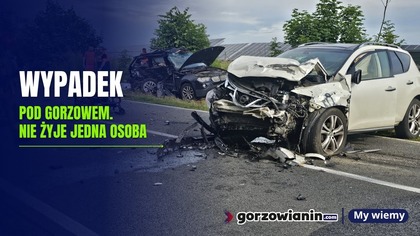 Tragiczny wypadek koło Gorzowa.  Nie żyje jedna osoba, trzy ranne