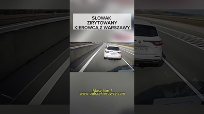 Blokujesz lewy? Usłyszysz to!  Słowak wściekły  #lewypas #polskiedrogi #awantura