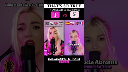 Singing Thats So True by Gracie Abrams| 1 vs 2 