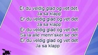 Norsk karaoke for kids - Er Du Veldig Glad Og Vet Det - key +3