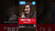 BRZYTWA DLA MAŁPY.  Posłanka NOKAUTUJE rząd #shorts